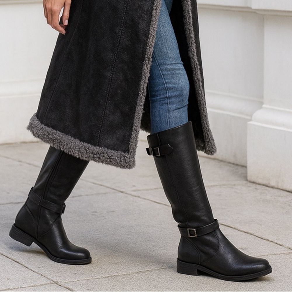 Baretraps Cassidy Black Knee High Boots | Vegan | Size 7.5 l New with Box